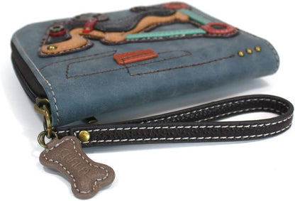 HOTCHALA Zip Around Wallet, Wristlet, 8 Credit Card Slots, Sturdy Pu Leather