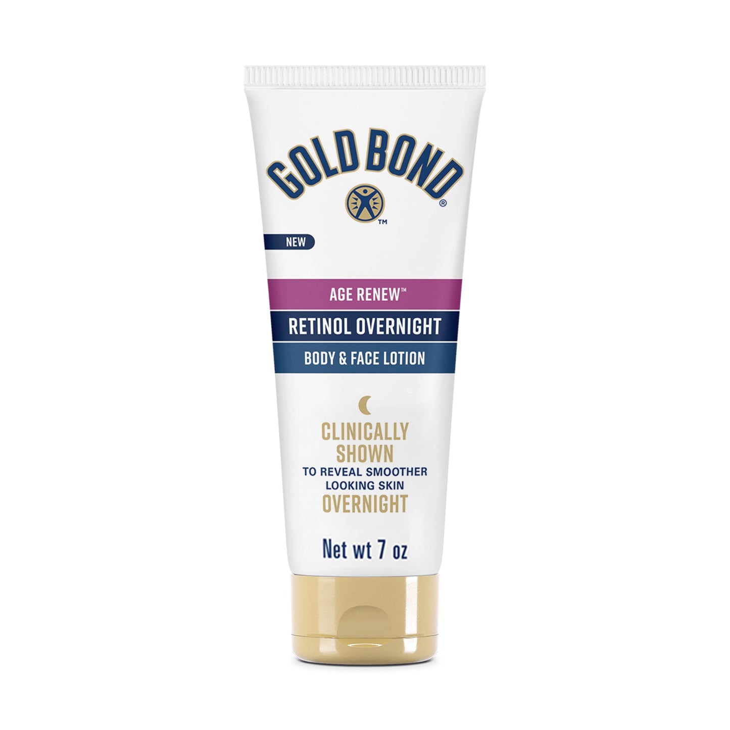 HOTGold Bond Age Renew Retinol Overnight Body & Face Lotion, Retinol Face and Body Lotion with Peptide Complex, 7 oz