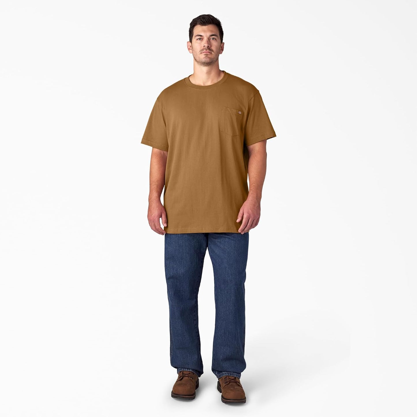 HOTDickies Men's Heavyweight Heathered Short Sleeve Pocket T-Shirt