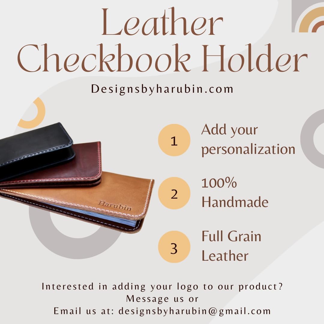 HOTLeather Checkbook Holder with Free Personalization