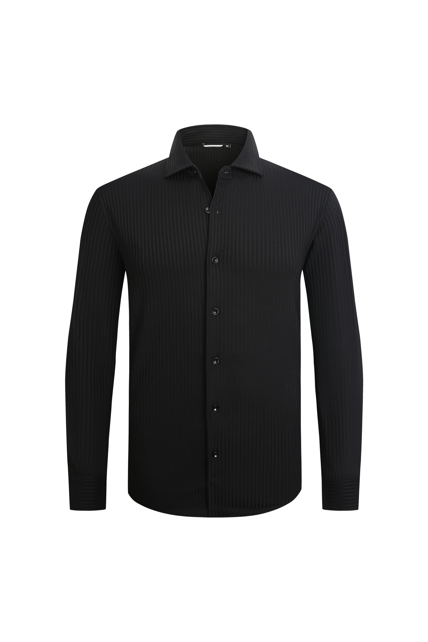 HOTSAMERM Mens Dress Shirt Stretch Wrinkle Free Casual Button Down Shirts | 4-Way Stretch & Moisture Wicking Performance Shirt for Business, Wedding, Work, Church, Easy Care Lightweight & Breathable