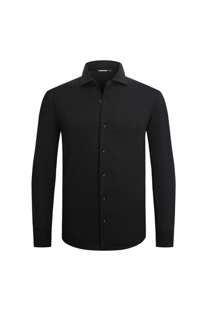 HOTSAMERM Mens Dress Shirt Stretch Wrinkle Free Casual Button Down Shirts | 4-Way Stretch & Moisture Wicking Performance Shirt for Business, Wedding, Work, Church, Easy Care Lightweight & Breathable