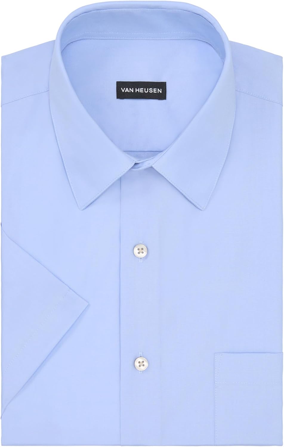 HOTVan Heusen Men's Short Sleeve Dress Shirt Regular Fit Poplin Solid