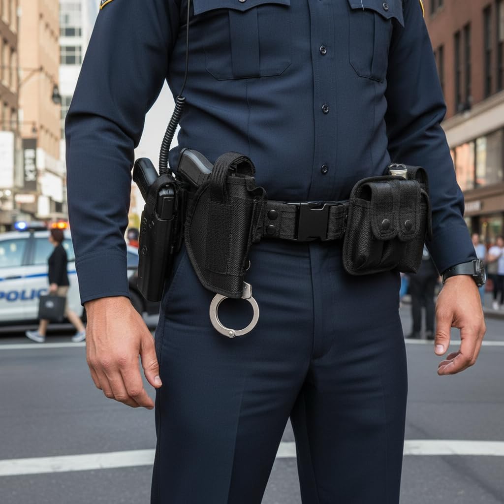 HOTPolice Security Duty Belts Correctional Officers Ultility Cop Costume Belt Law Enforcement for Women Men Hunting