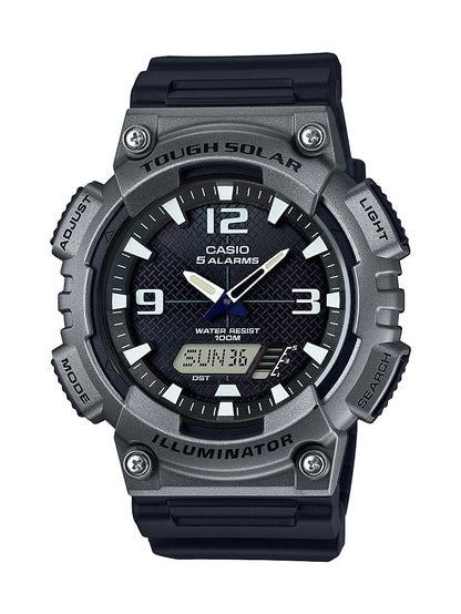 HOTCasio AQS800W Series | Analog Digital Watch | 100M WR | Solar Powered | 1/100 SEC Stop Watch | 6-Language Day of The Week Indicator | Countdown Timer | LED Light | Multi Alarm