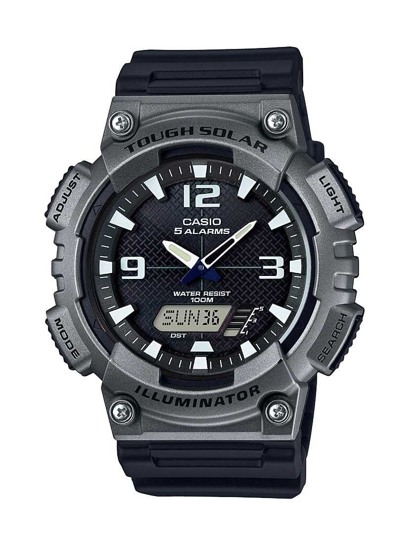 HOTCasio AQS800W Series | Analog Digital Watch | 100M WR | Solar Powered | 1/100 SEC Stop Watch | 6-Language Day of The Week Indicator | Countdown Timer | LED Light | Multi Alarm