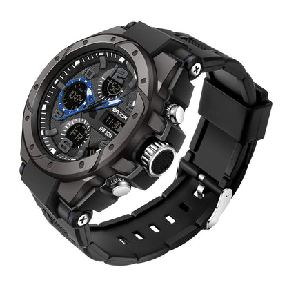 HOTAIMES Mens Watches Sports Outdoor Waterproof Military Watch for Men Tactical Watch Analog Digital Date Alarm Stopwatch Multi-Function Tactics Big Face Wristwatch for Men