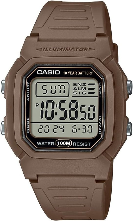 HOTCasio W800HG Series | Men’s Digital Watch | 100 Meter Water Resistance | Multi Function Alarm | 100 SEC Stopwatch | Auto Calendar | Countdown Timer | LED Light | Dual Time| 10 Year Battery