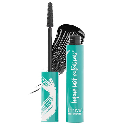HOTThrive Causemetics Thrive Mascara, Liquid Lash Extensions Mascara, Tubing Mascara Lengthening, Volumizing & Curling, Smudge Proof, Washable, No Clumping or Flaking, Vegan, Brynn (Rich Black)