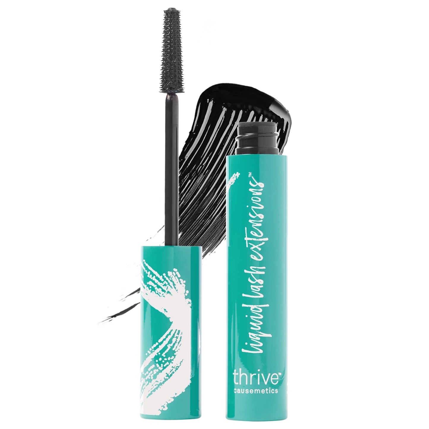 HOTThrive Causemetics Thrive Mascara, Liquid Lash Extensions Mascara, Tubing Mascara Lengthening, Volumizing & Curling, Smudge Proof, Washable, No Clumping or Flaking, Vegan, Brynn (Rich Black)