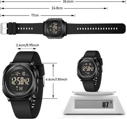HOTCOSSINIGE Mens Digital Waterproof Running Wrist Watches for Men Military Sports Tactical Dive Cheap Men's Wrist Watches Digital Black and Gold
