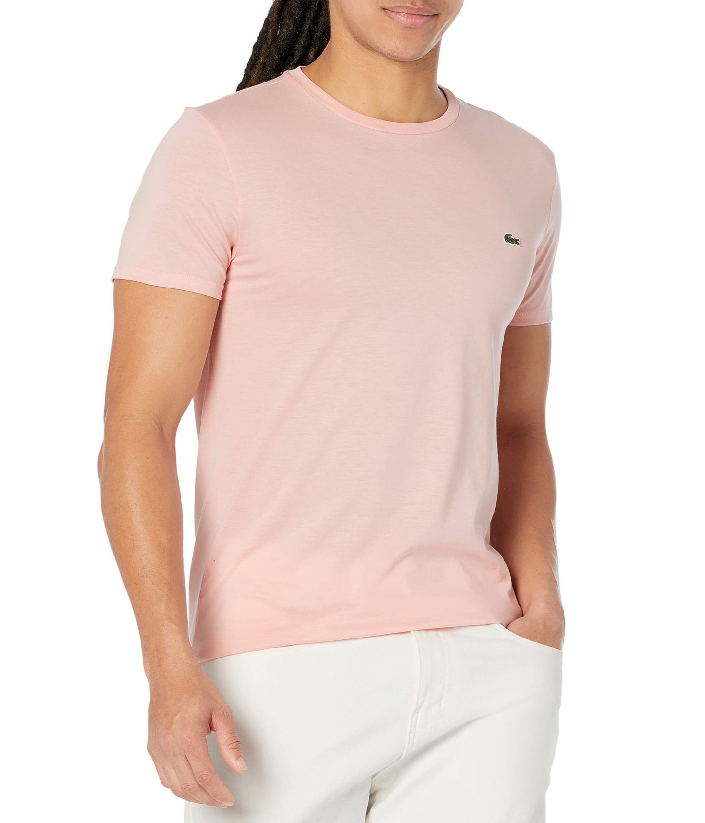 HOTLacoste Men's Short Sleeve Pima Jersey Crew Neck Tee