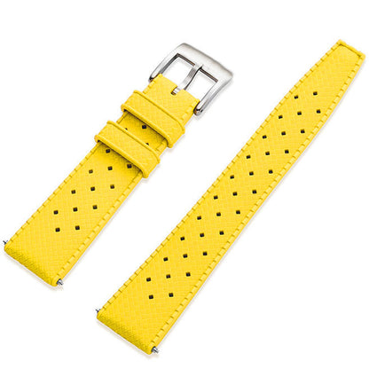 HOTFKM Rubber Watch Strap Quick Release Tropical Style Fluororubber 18mm 19mm 20mm 21mm 22mm Soft Breathable Durable FKM Rubber Watch Band Universal Replacement Band Strap for Men Women