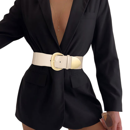 HOTWomen Wide Elastic Waist Belt for Dresses Fashion Thick Stretchy Belt for Trendy