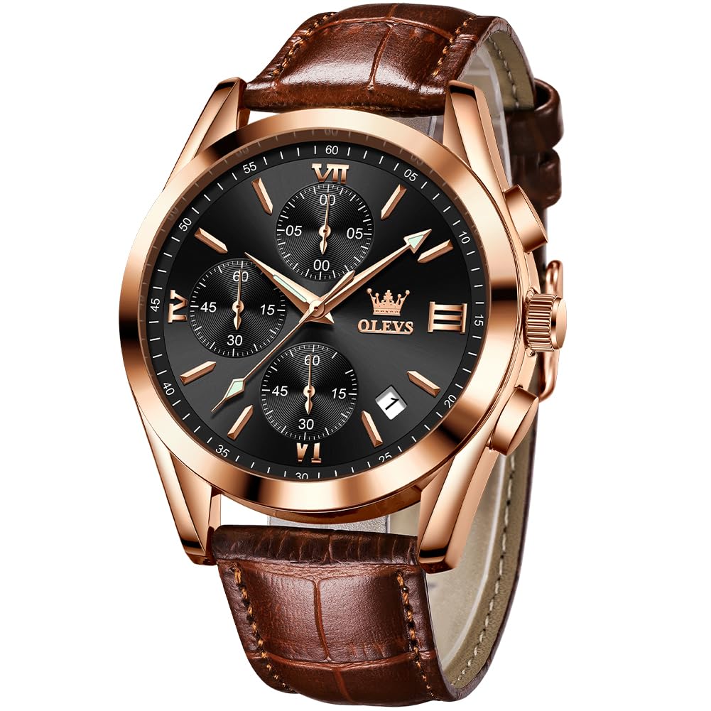 HOTOLEVS Mens Watches Stylish Chronograph Waterproof Luminous Silicon Strap Multifunction Watches for Men Business Men Wrist Watch