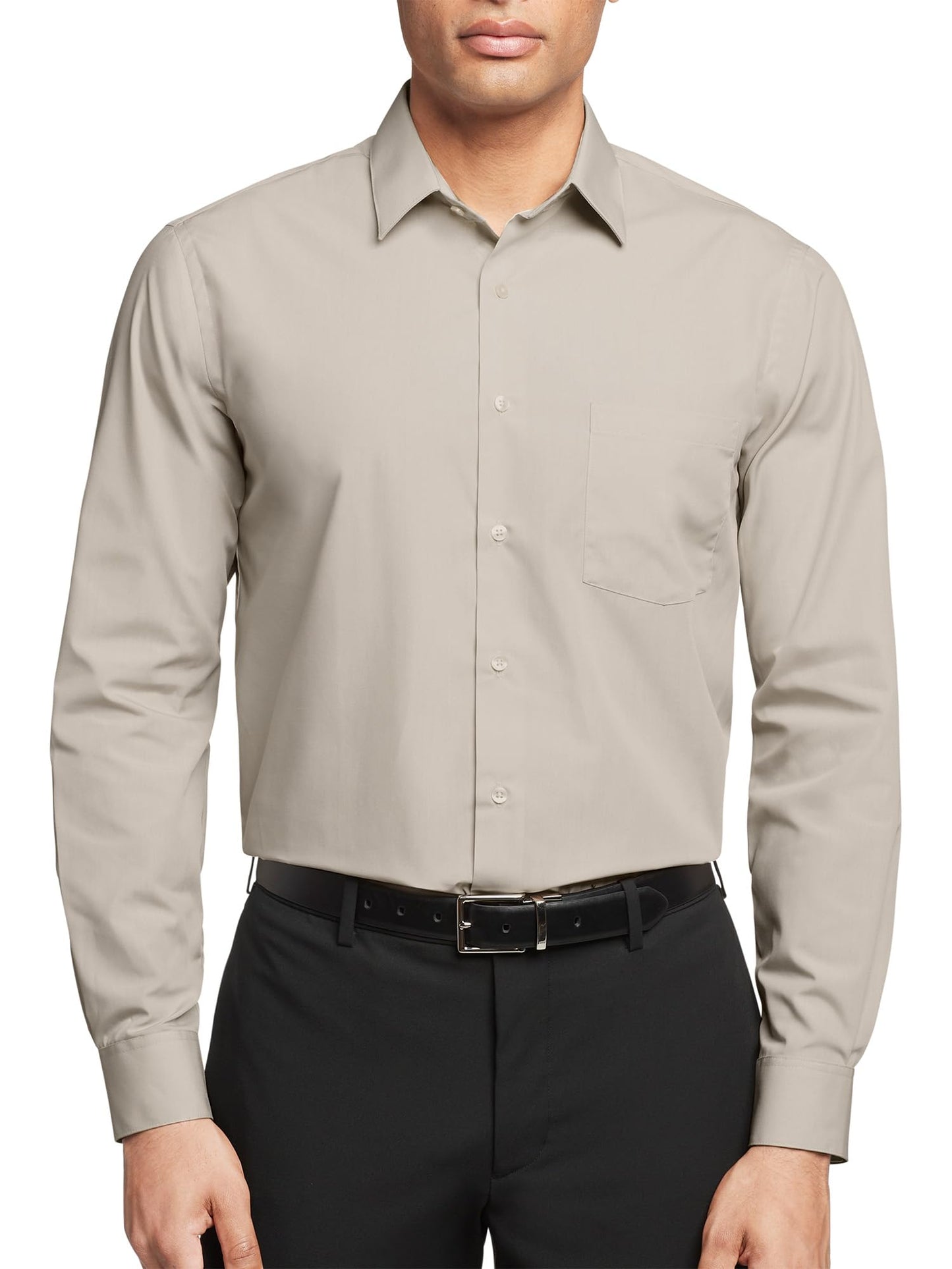 HOTVan Heusen Mens Dress Shirt Regular Fit Poplin Solid