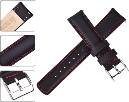 HOTRitche Christmas Gift Quick Release Leather Watch Bands Genuine Watch Straps for Men Women Top Grain Leather Watch Strap, White Elephant Gifts, Stocking Stuffers for Men, Father's Day gifts