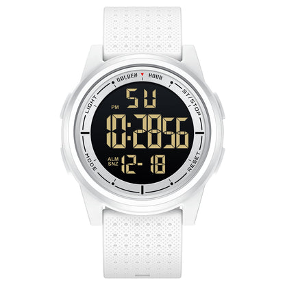 HOTGOLDEN HOUR Ultra-Thin Minimalist Sports Waterproof Digital Watches Men with Wide-Angle Display Rubber Strap Wrist Watch for Men Women