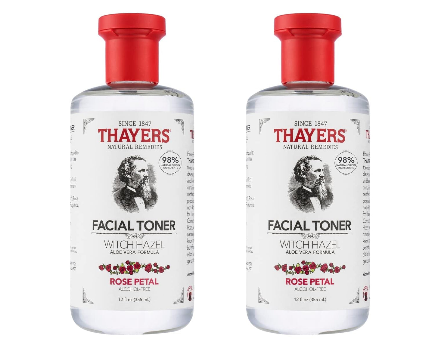 HOTTHAYERS Alcohol-Free, Hydrating, Unscented Witch Hazel Facial Toner with Aloe Vera Formula, Vegan, Dermatologist Tested and Recommended, 12 Oz (Packaging May Vary)