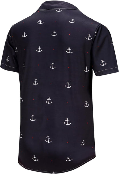 HOTKYKU Funky Hawaiian Shirt for Men Palm Beach Shirts Tropical Vacation Clothes