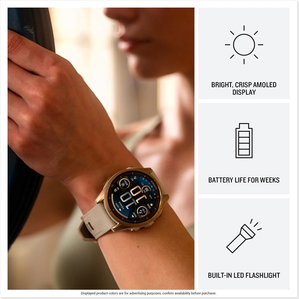 HOTGarmin fēnix® 8 – 47 mm, AMOLED, Sapphire, Premium Multisport GPS Smartwatch, Long-Lasting Battery Life, Dive-Rated, Built-in LED Flashlight, Titanium with Spark Orange/Graphite Band | Sapphire Lens, Titanium Bezel, Spark Orange and Graphite Silicone B