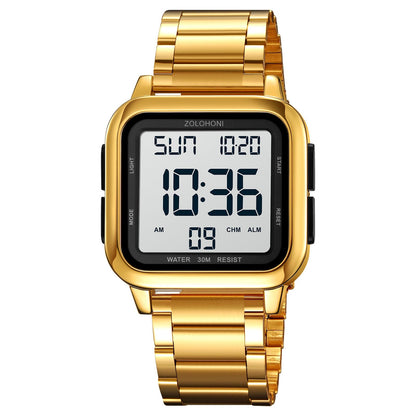 HOTMens Digital Watches for Men Waterproof Large Square Wrist Watch | Big face wristwatch for women, Simple work watches for men,Reloj para hombre,Chronograph,Alarm,Stopwatch,Dual Time,Date,Light