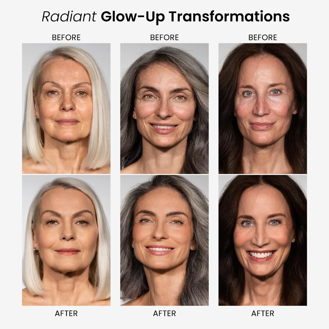 HOTPrime Prometics Color Changing Foundation for Mature Women – Instantly Adapts to Your Skin Tone – Buildable Light-to-Medium Coverage – 12-Hour Wear – Natural Dewy Finish – Hypoallergenic