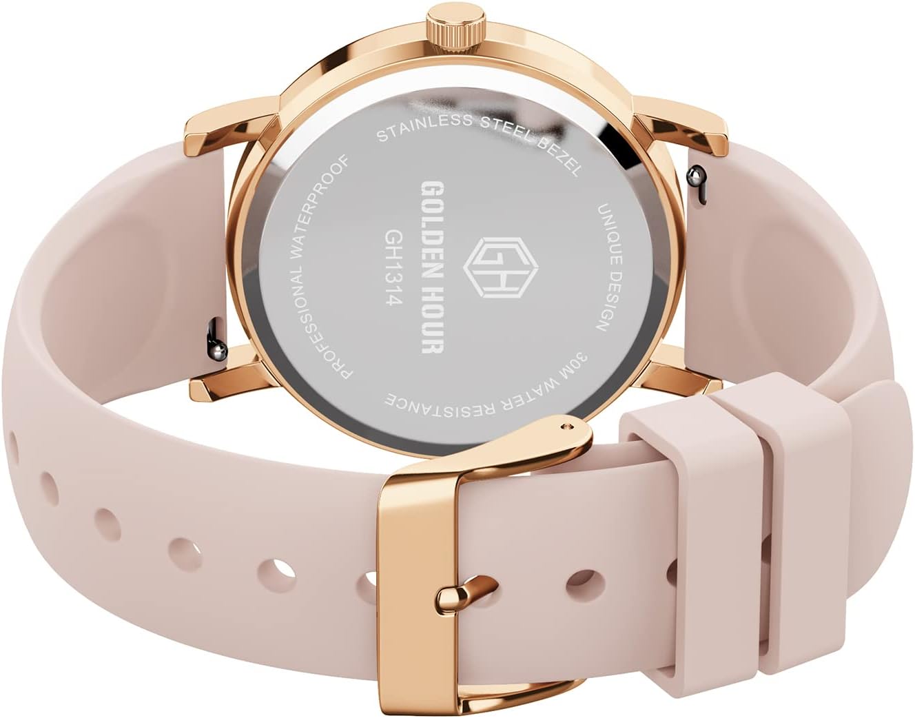 HOTGOLDEN HOUR Waterproof Nurse Watch for Medical Professionals, Students Women Men - Military Time Luminouse Easy Read Dial, 24 Hour with Second Hand, Colorful Silicone Band