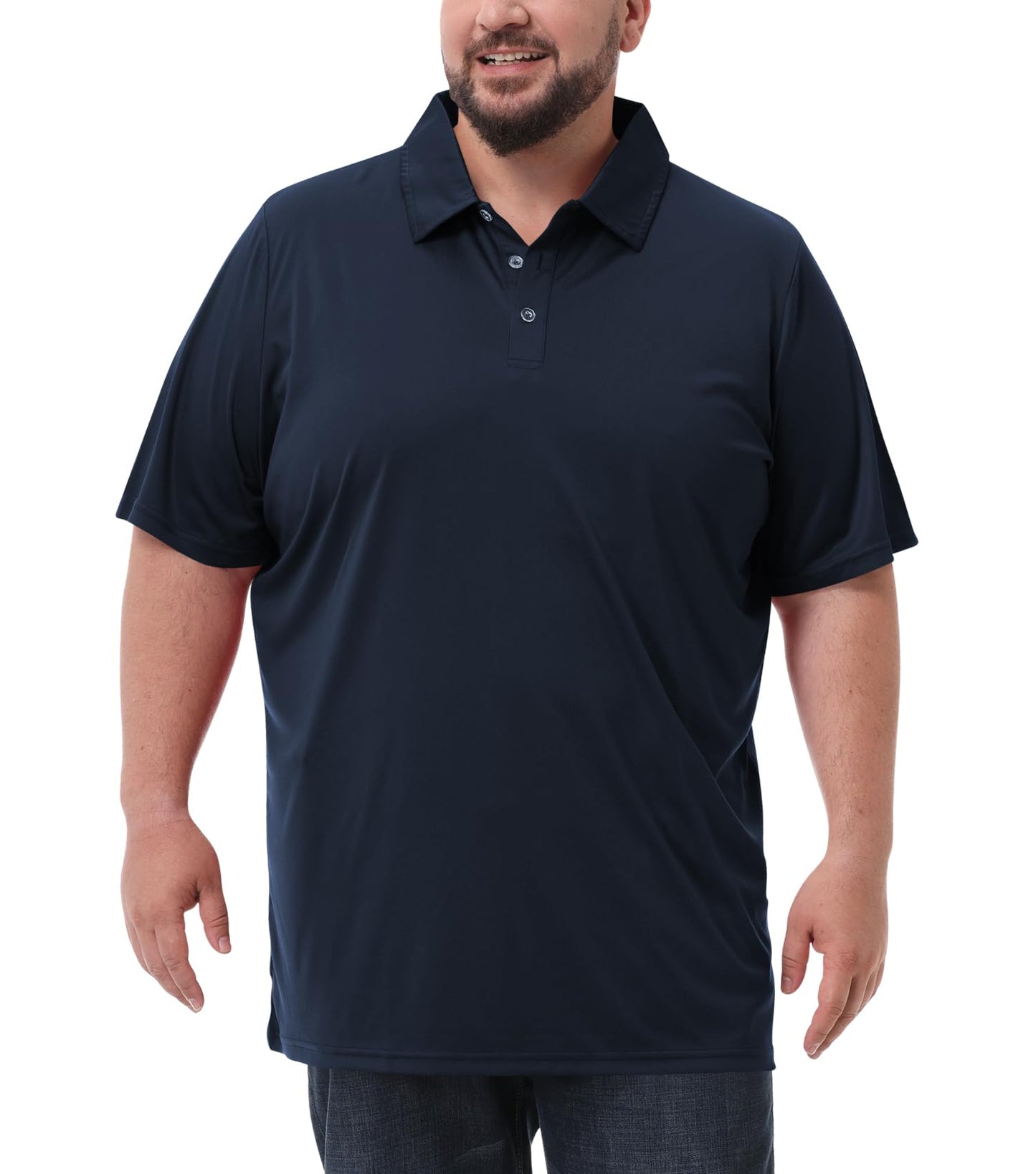 HOTIdtswch Men's Big and Tall Polo Shirts UPF 50+ Casual Work Quick Dry Short Sleeve Collared Golf Shirt（XL-8XL）