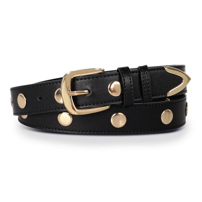 HOTAurolran Women's Leather Belt with Buckle - Ideal for Dresses, Jeans, and Coats