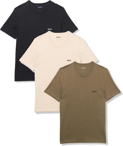 HOTBOSS Men's Logo Embroidered Cotton Tee 3 Pack