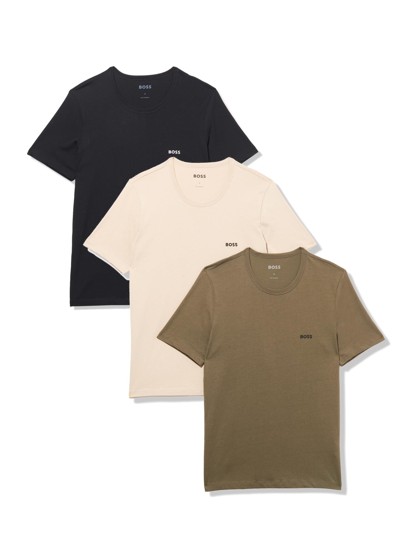HOTBOSS Men's Logo Embroidered Cotton Tee 3 Pack