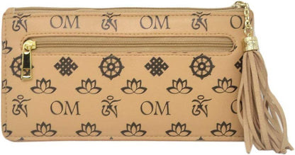 HOTFeng Shui The Wealthy and Auspicious Peony Wallet W3652 (Brown)