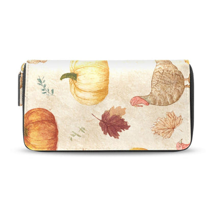 HOTWomens Long Leather Wallet Zip Around Clutch Purse Large Capacity Card Holder Organizer Pink Grid Roses
