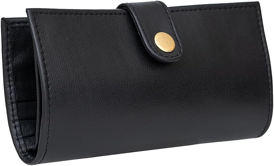 HOTWomen’s Genuine Leather Wallet – Slim Design with Secure Snap Multiple - Card Slots & Interior Zipper Pocket (Ladies Wallet Black)