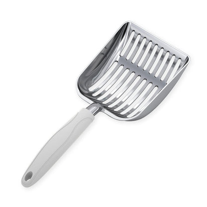 HOTWePet Cat Litter Scoop, Aluminum Alloy Sifter, Kitty Metal Scooper, Deep Shovel, Long Handle, Poop Sifting, Kitten Pooper Lifter, Durable, Heavy Duty, for Litter Box