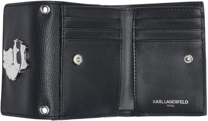 HOTKARL LAGERFELD Paris Women's Wallet Crossbody On A Chain, Black Multi