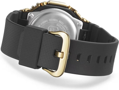 HOTG-Shock Casio Stay Gold Series Analog-Digital Metallic Gold and Black Resin Strap Watch | GM-2100G-1A9