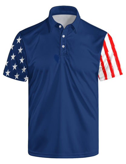 HOTGolf Polo Shirts for Men Funny Print Quick Dry Short Sleeve Performance Golf Shirts Moisture Wicking Polo Shirts
