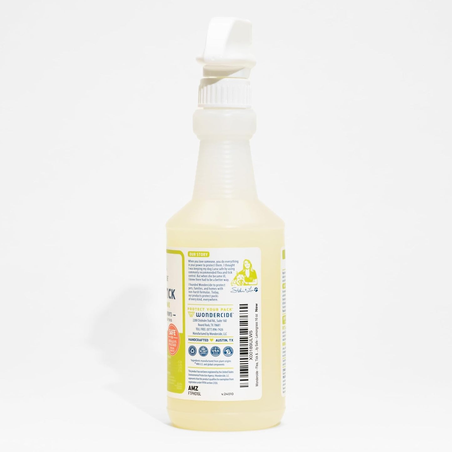 HOTWondercide - Flea, Tick & Mosquito Spray for Pets and Home with Natural Essential Oils - Killer, Control, Prevention, Treatment - Lemongrass 16 oz