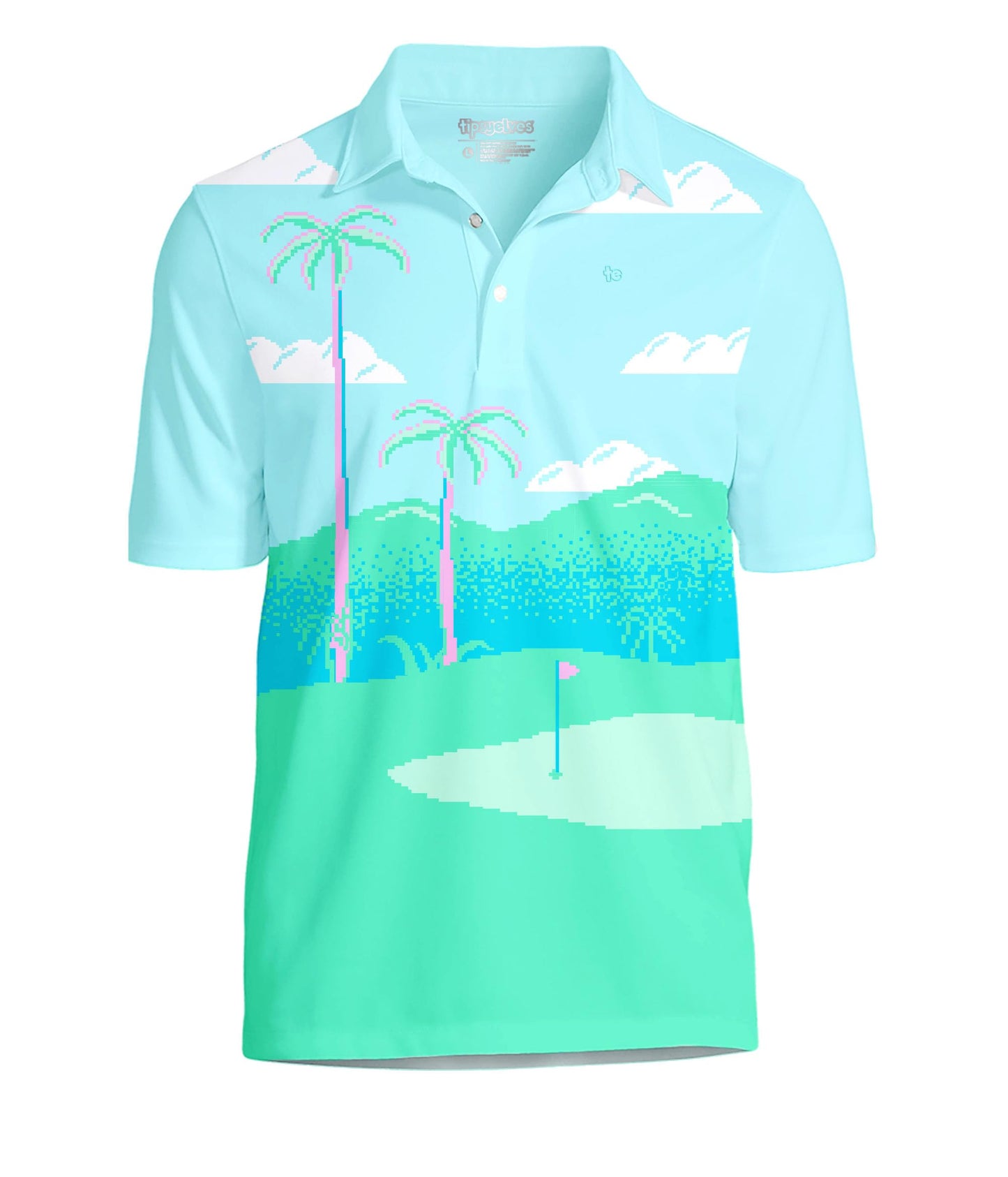 HOTTipsy Elves Men’s Golf Polo Shirt - Moisture Wicking, Stretch Fabric, Athletic Fit - Performance Polo