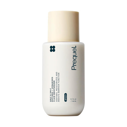 HOTPrequel Skin Half and Half Fluid Moisturizer Face Cream. Lightweight Ceramide Peptide Lotion for All Skin Types, including Dry and Sensitive. Hydrating Facial Cream for Women and Men