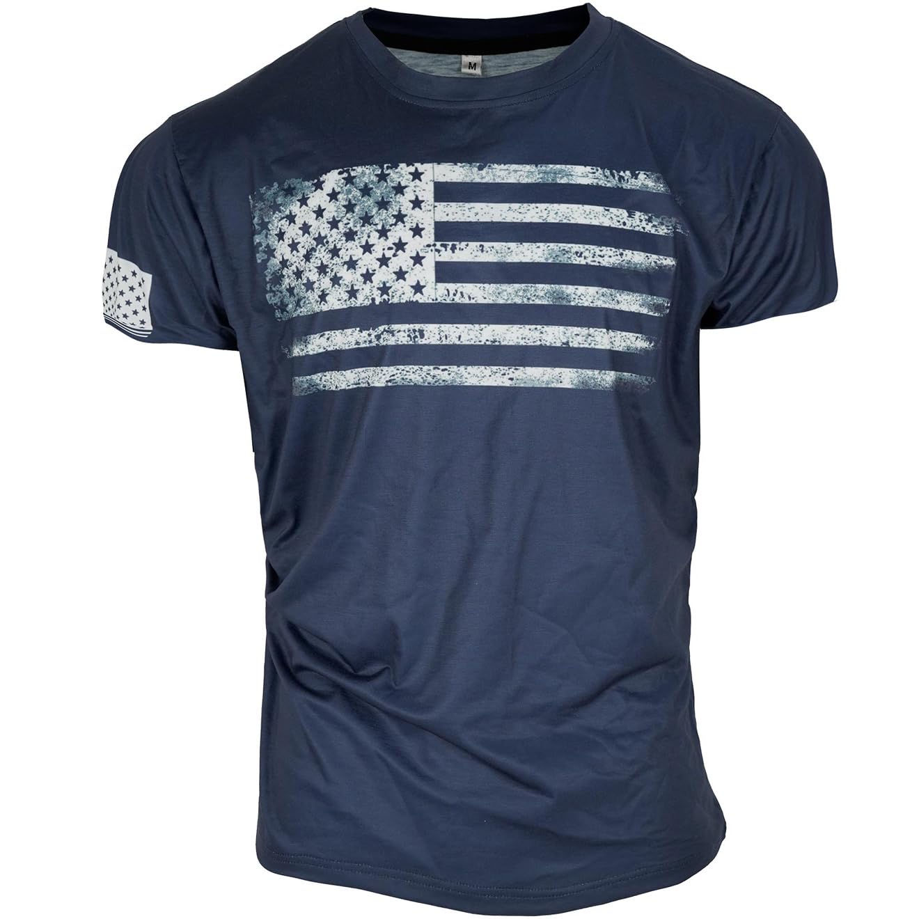 HOTMen's Short Sleeve Patriotic American Design with Eagle and Flag Premium T-Shirt
