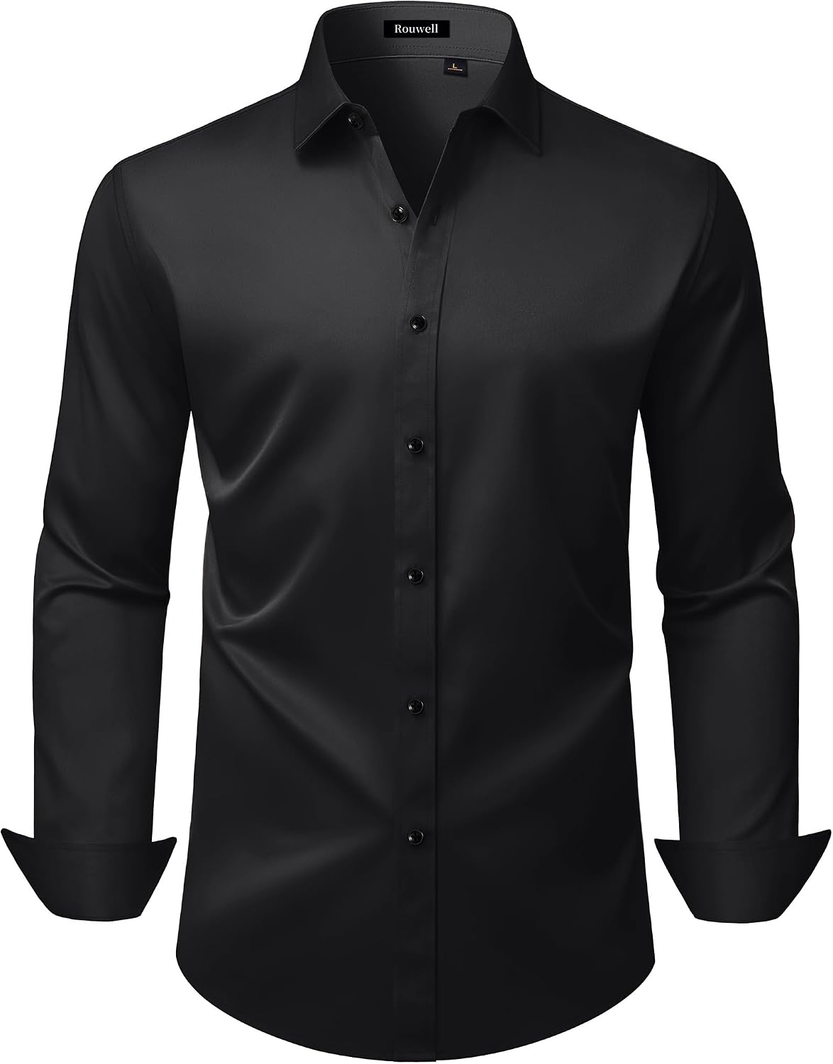 HOTMens Wrinkle Free Dress Shirts Regular Fit Business Button Down Shirt Formal Long Sleeve Wedding Stretch Shirts