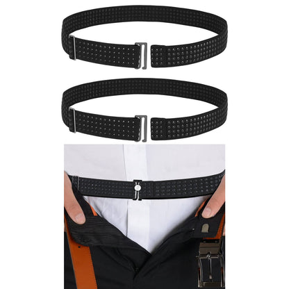 HOTSUOSDEY Shirt Stays Belt for Men Shirt Tucker Holder Crop Top Band for Women Non-slip Adjustable Elastic Band
