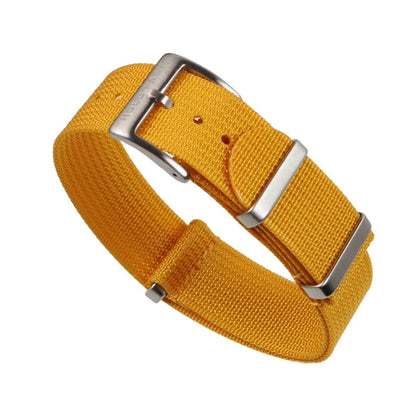 HOTAnchor Strap Co | Ribbed Nylon Watch Strap | Ridge Weave Quick-Dry Band | Brushed Stainless Steel Buckle | Floating Keeper | Heat-Sealed Notches | 5.75–8.5in Wrists