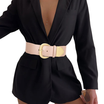 HOTWomen Wide Elastic Waist Belt for Dresses Fashion Thick Stretchy Belt for Trendy