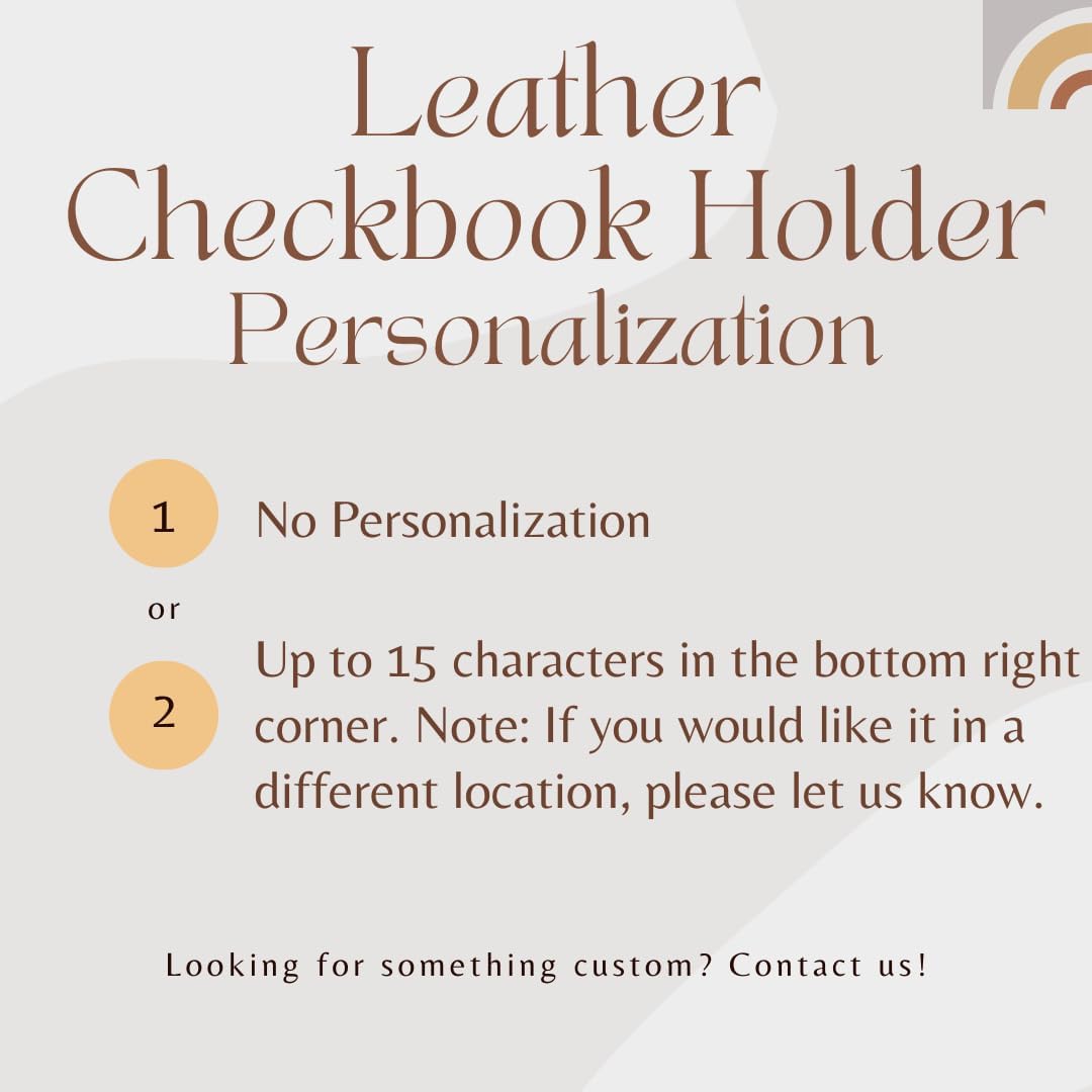 HOTLeather Checkbook Holder with Free Personalization