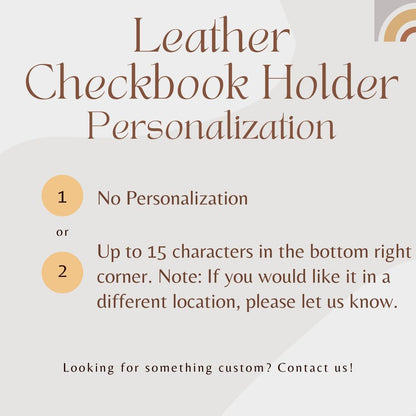 HOTLeather Checkbook Holder with Free Personalization