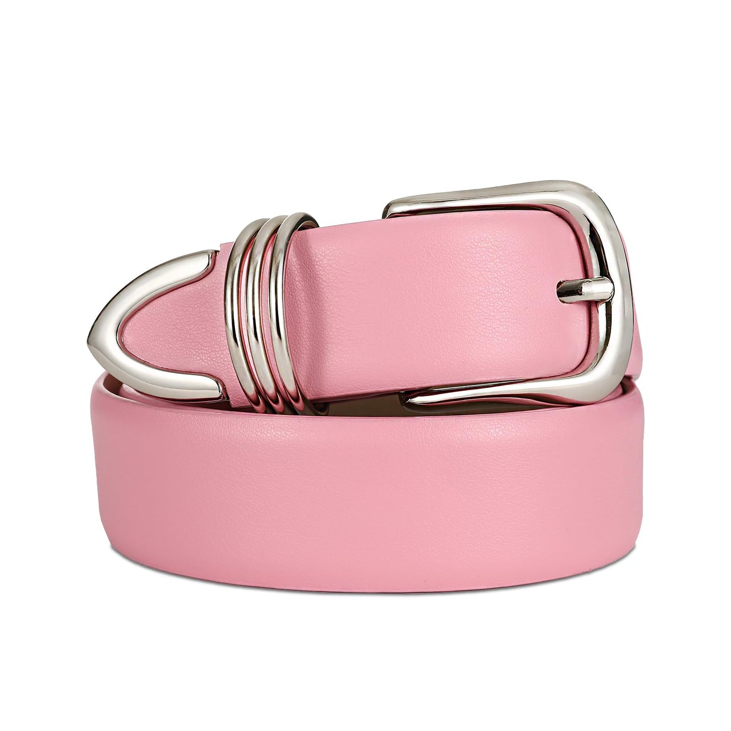 HOTRISANTRY Women's Leather Belts with Gold Buckle Fashion Leather Waist Belt Elegant Ladies Belts for Jeans Gifts for Women